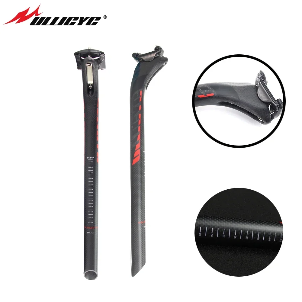 Ullicyc New Carbon Bike Cycling Seatpost ,MTB/Road, Matte ,Red/Black/Green/White 20Degree ,27.2/30.8/31.6*400mm