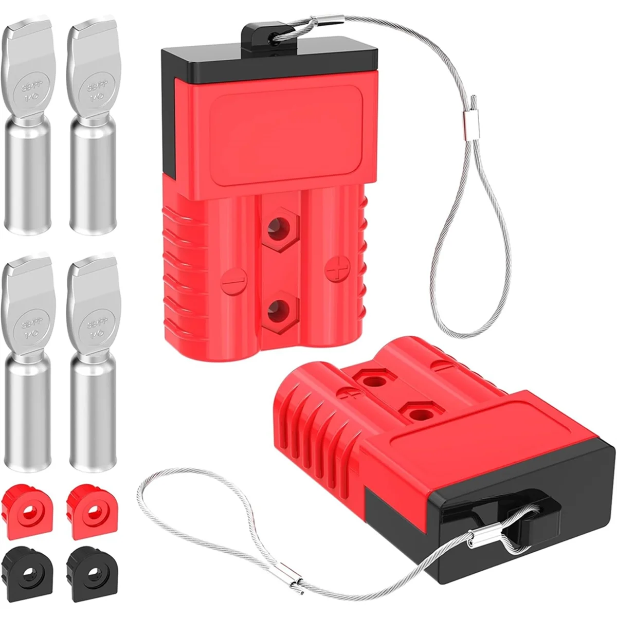 ABNJ Anderson Connector,175AMP 1/0AWG Battery Connection with Hard Cover 12-36V Anderson Plug Winch Wiring Kit for Cable RV A view 5