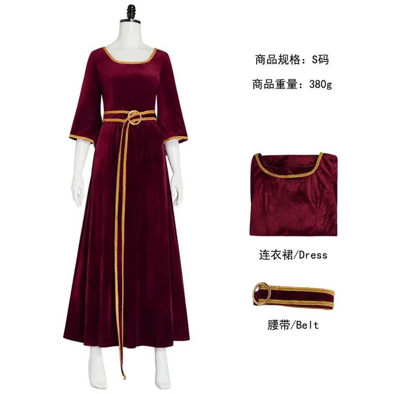 Vestido de madre de la película Gothel, traje de Cosplay, disfraz de Carnaval de Halloween para mujeres adultas, Girlsa;3,v'5.t;8,