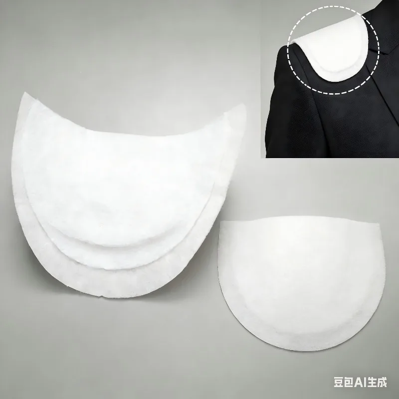 10-ペア三次元シームレス衣類アクセサリーコートスーツ型ショルダーパッドニット綿白ショルダーパッド