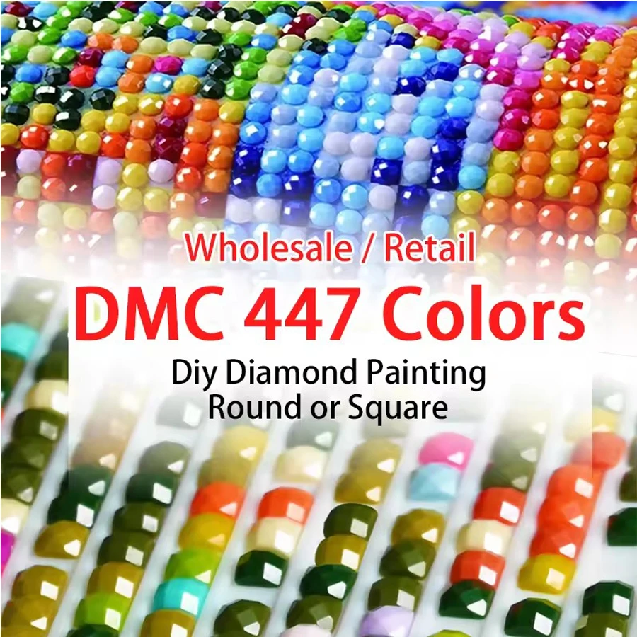 

Оптовая продажа дрели DMC 447 цветов 5D DIY алмазная живопись полный квадратный круглый кристалл аксессуар из бисера Алмазная мозаика ювелирные изделия художественный камень
