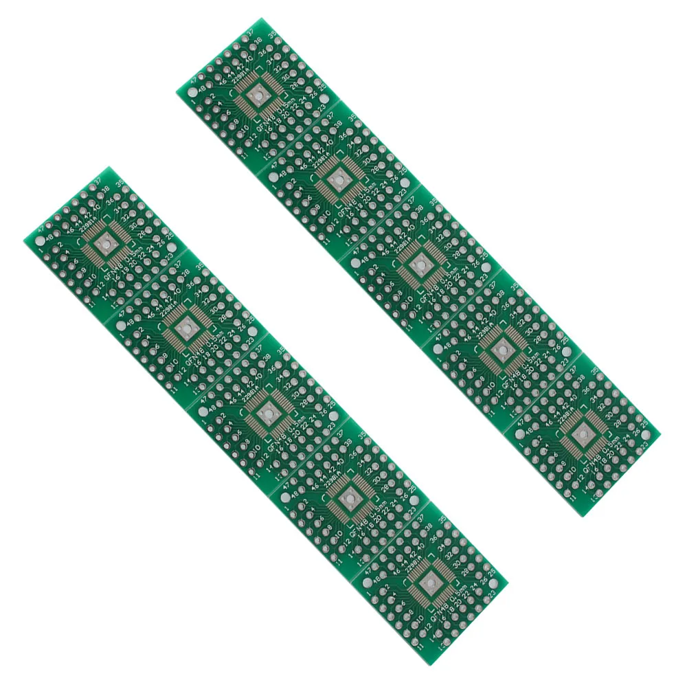 10 pièces 2.54 pas carte PCB HTQFP QFN48 à DIP48 QFN44 0.5MM QFP44 PQFP LQFP carte adaptateur SMT à DIP adaptateur plaque de convertisseur