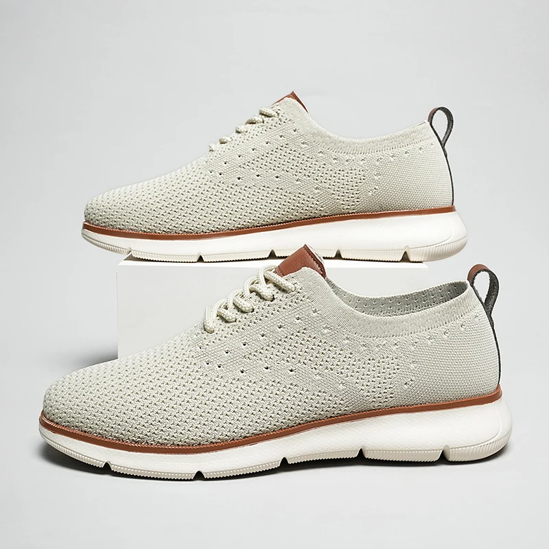 39-48 Size Men\'s Casual Dress Oxfords Shoes Knit Lightweight Breathable Fashion shoes Suitable for driving and commuting