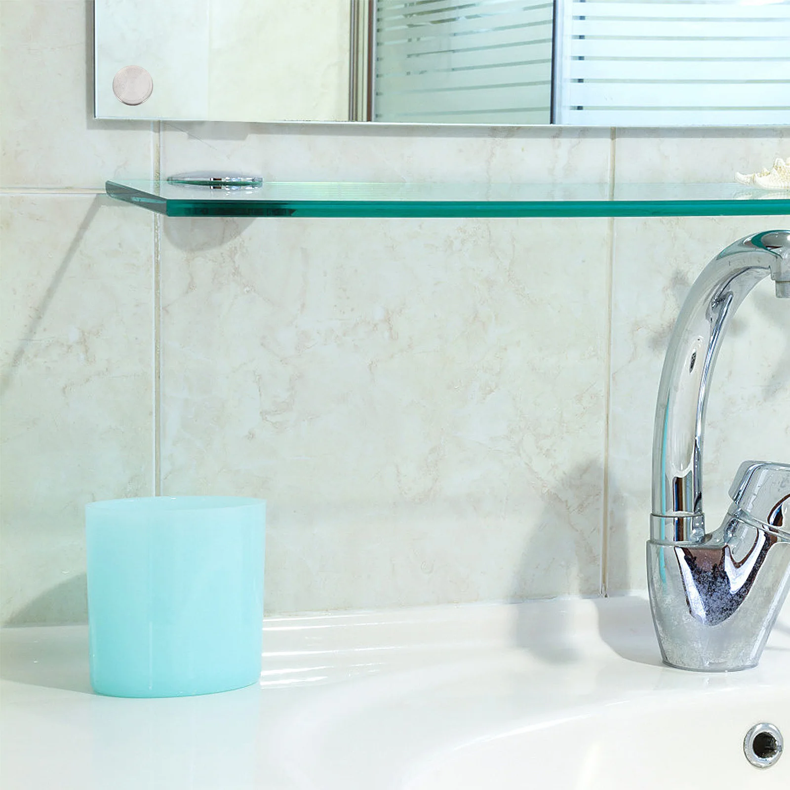 

16 set Stainless Steel Mirror Screw Fixing Hardware For Glass Acrylic Signs Advertising Panels Decorative Cover Copper Ring