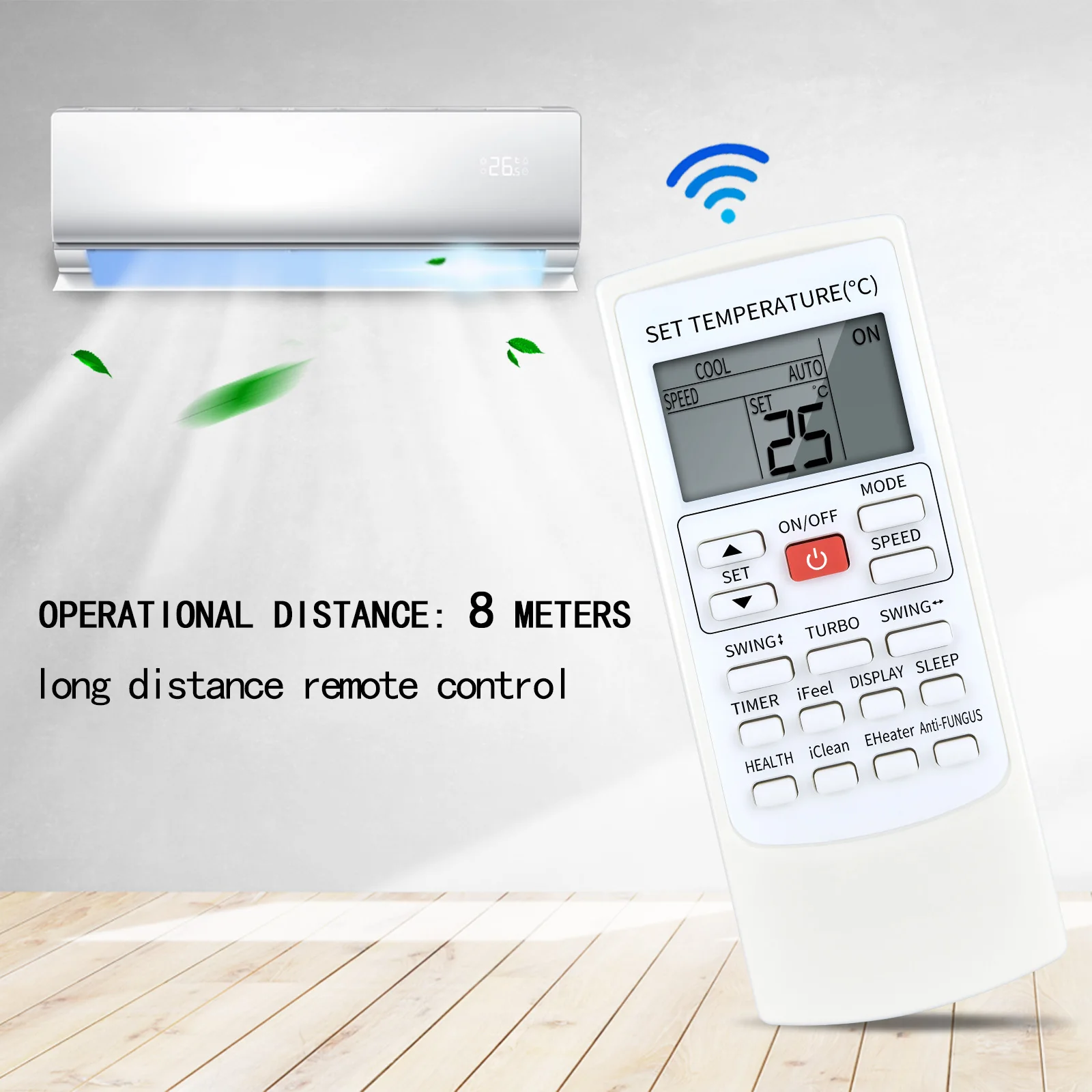 Nouveau YKR-H/502E Pour AUX m.com kia Climatiseur Télécommande ESC-RC-725