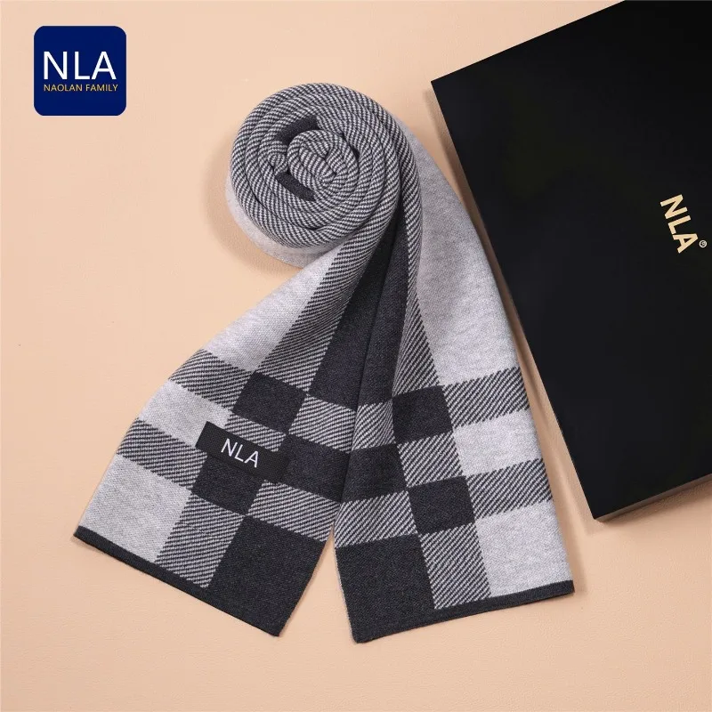 new-high-quality-bussiness-wool-blend-scarf-men-korean-version-classic-plaid-scarves-winter-male-knitted-neck-muffler-gents-fall