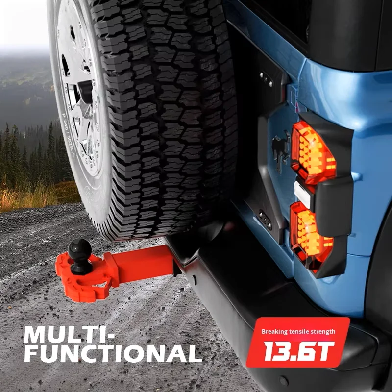 Trailer Hitch Ball Head Trailer Arm Square Base Universal Towing Rv Off-Road Rescue Hook 500kg