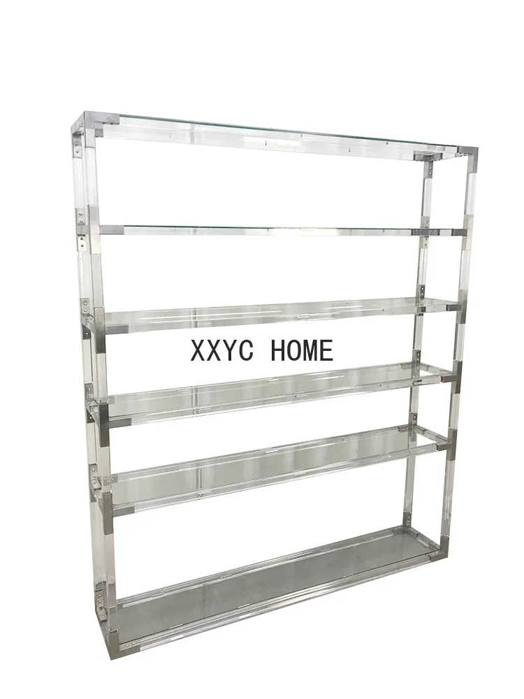 Creative Display Stand Stainless Steel Acrylic Crystal Multi-Layer Shelf Clothing Store Floor Shelf