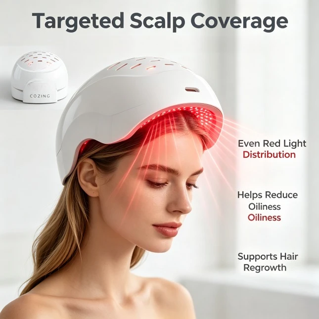 Laser Hair Growth Helmet 650nm 660nm 300 Diodes, Remote Control Device for Alopecia, Thinning Hair & Scalp Therapy