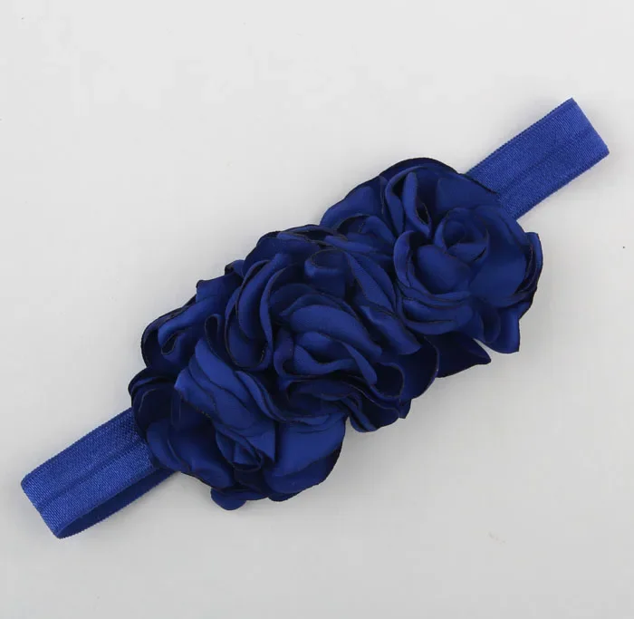 Fashion 1PCS Layered Flower on Elastic Headband Handmade Fabric Flower Kids Headband Cute Baby Girl Hair Accessories