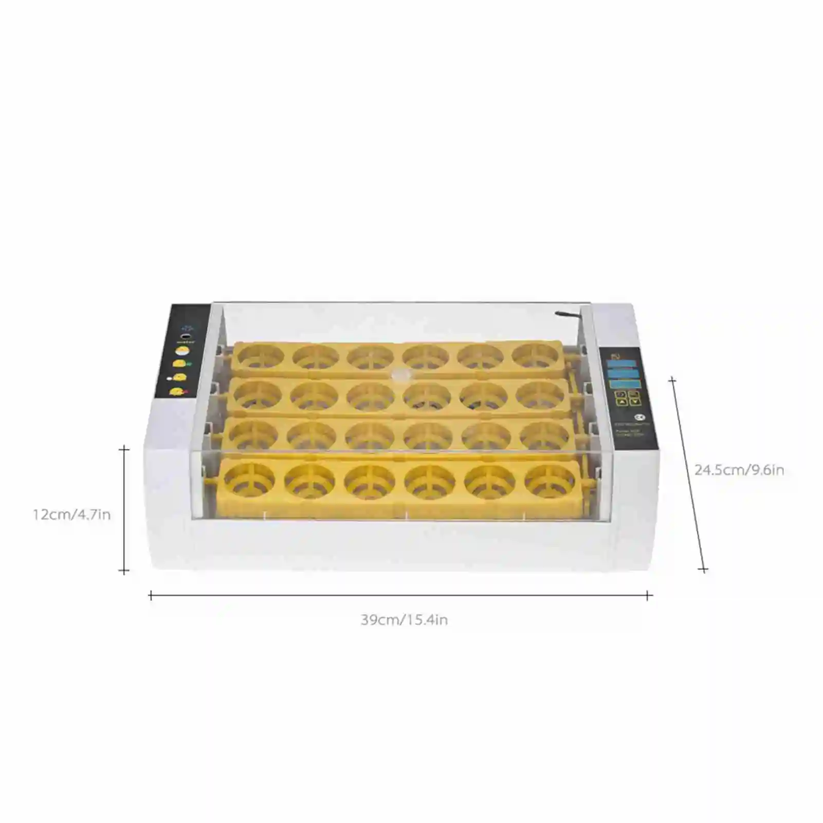 24-Eggs Intelligent Automatic Egg Incubator Temperature Control Hatcher for Hatching Chicken Duck Bird Quail Poultry AC220V