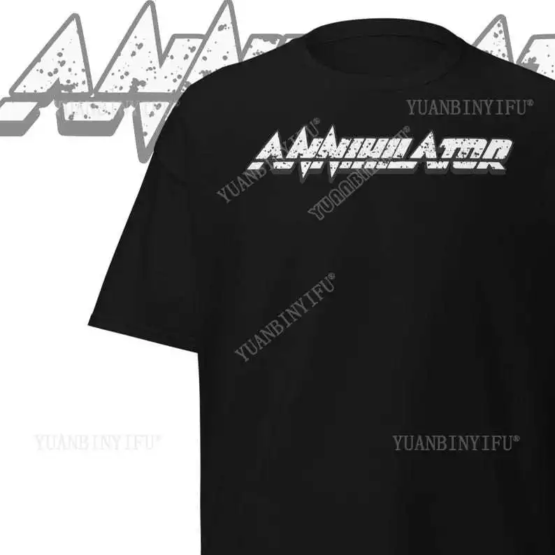 

Футболка Annihilator в винтажном стиле, для фанатов трэш-метала, одежда в стиле хэви-метал, готика, дэт-метал, мелодичный трэш-метал, футболка с коротким рукавом для фанатов музыкальных групп.
