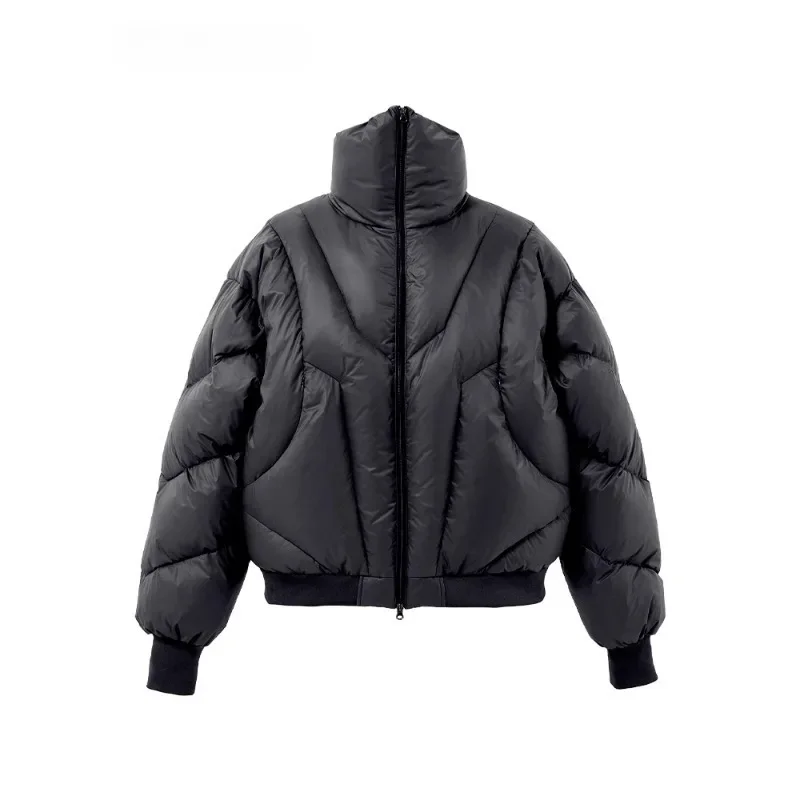 2024 winter American high street short down jacket men's and women's stand-up collar jacket