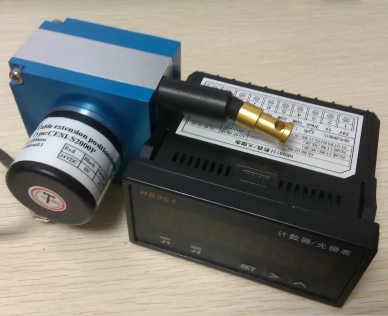 

Length measurement Distance measurement Pull rope displacement sensor + display instrument distance display