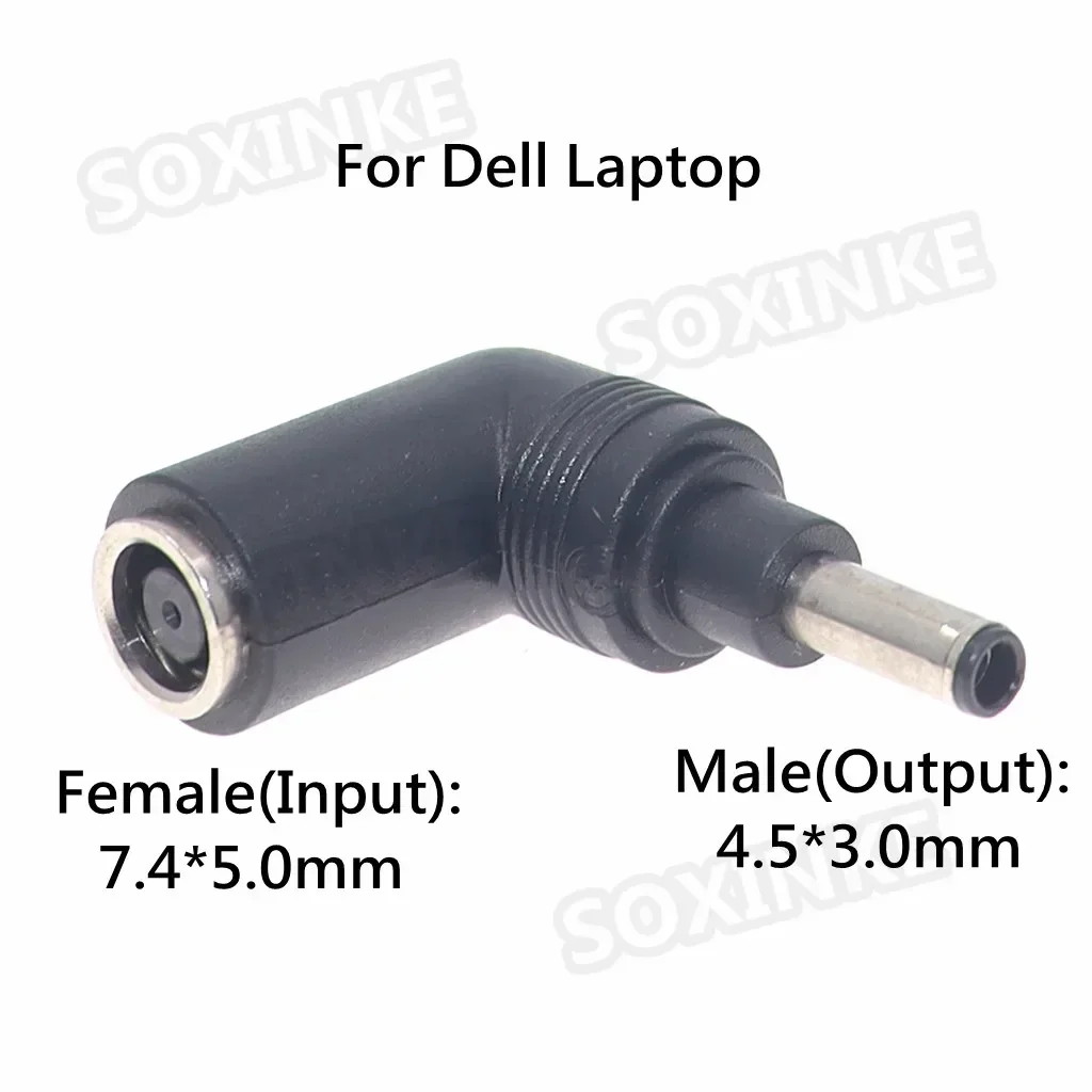 DC Power Adapter plug for HP Dell DC Jack 7.4*5.0mm Female to 4.5*3.0mm Male with pin Converter for Laptop Notebook