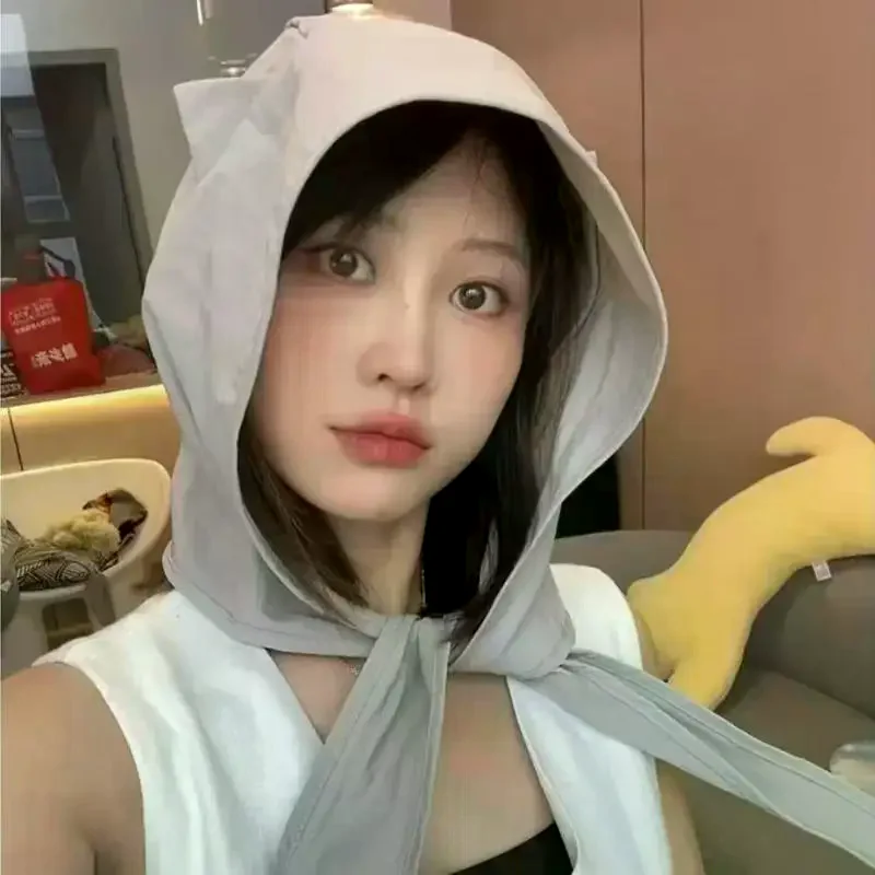 Little Devil Strap Quick Drying Sun Visor Female Thin Ear Protection Headband Hat Cute Cat's Ears Show Small Face view 2