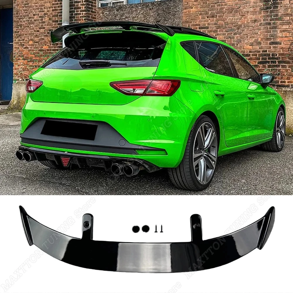

Задний спойлер багажника, крышка для губ для Seat Ibiza Leon 2009-2021 хэтчбек, глянцевый черный хвостовой сплиттер, комплект кузова, аксессуары для стайлинга автомобилей