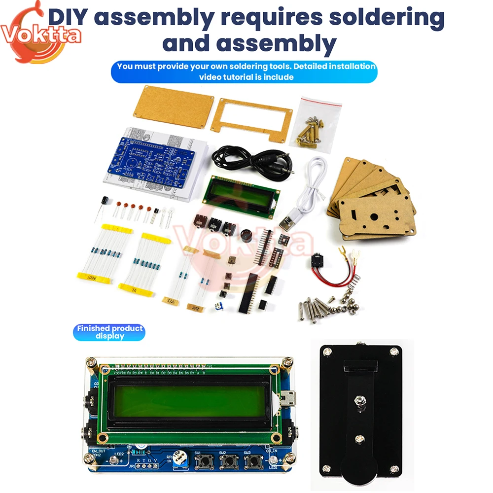 DC 5V CW Decoder codice Morse Kit allentato Lettore di cifre audio Circuito Esercizio di saldatura Kit di produzione elettronica fai-da-te