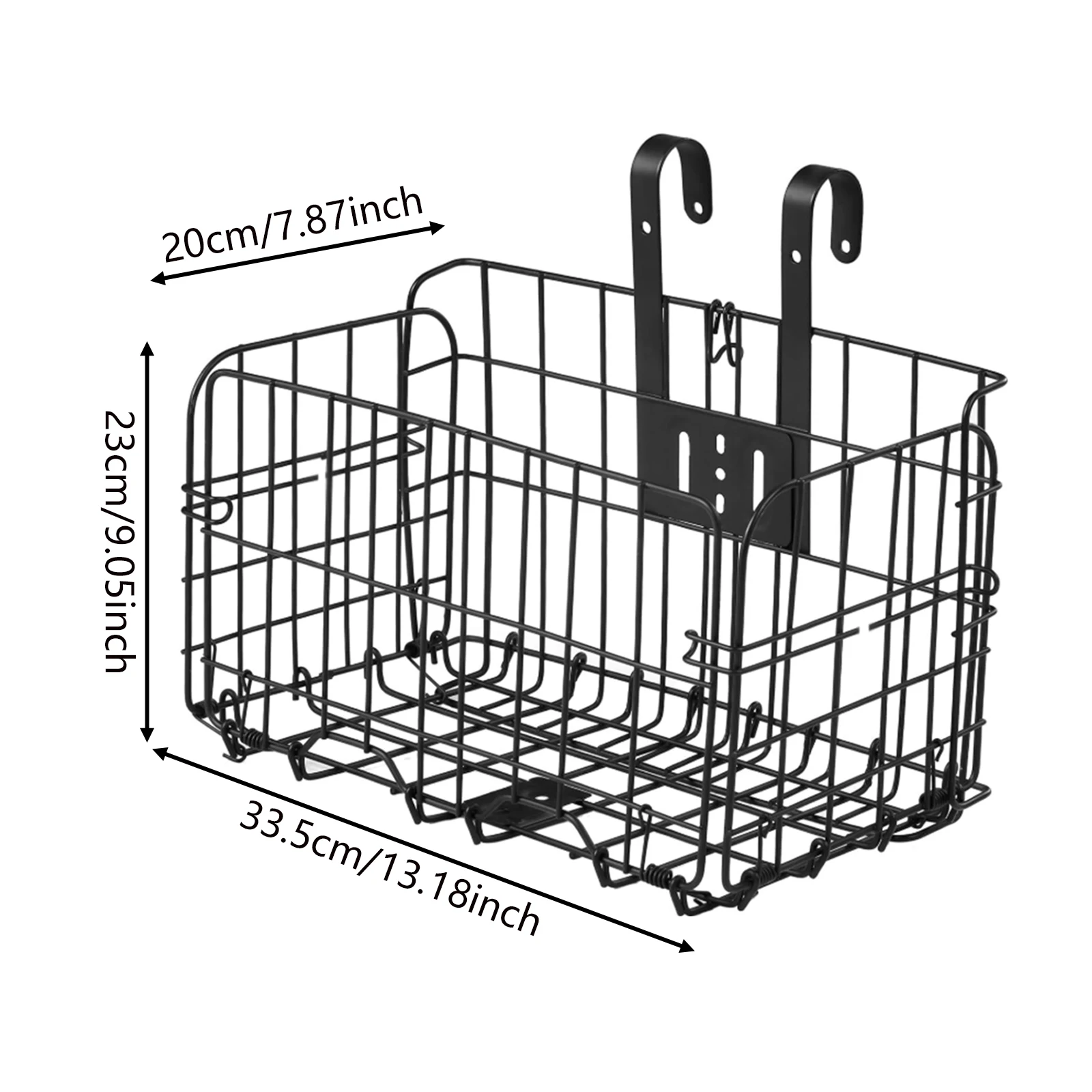 Bicycle Iron Rear Basket Easy to Installation Bicycle Storage Basket for Water Bottle Dolls and Toys