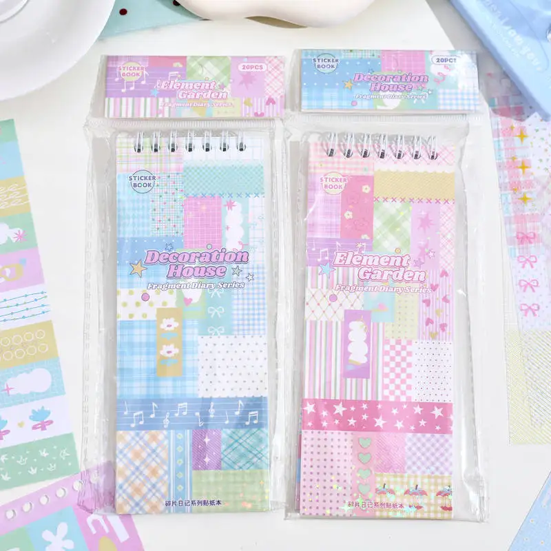 1pack/20pcs Basic Label Stickers for Album DIY Decor, Marking Decals for Kpop Photocard Album Journal assorted Sticker