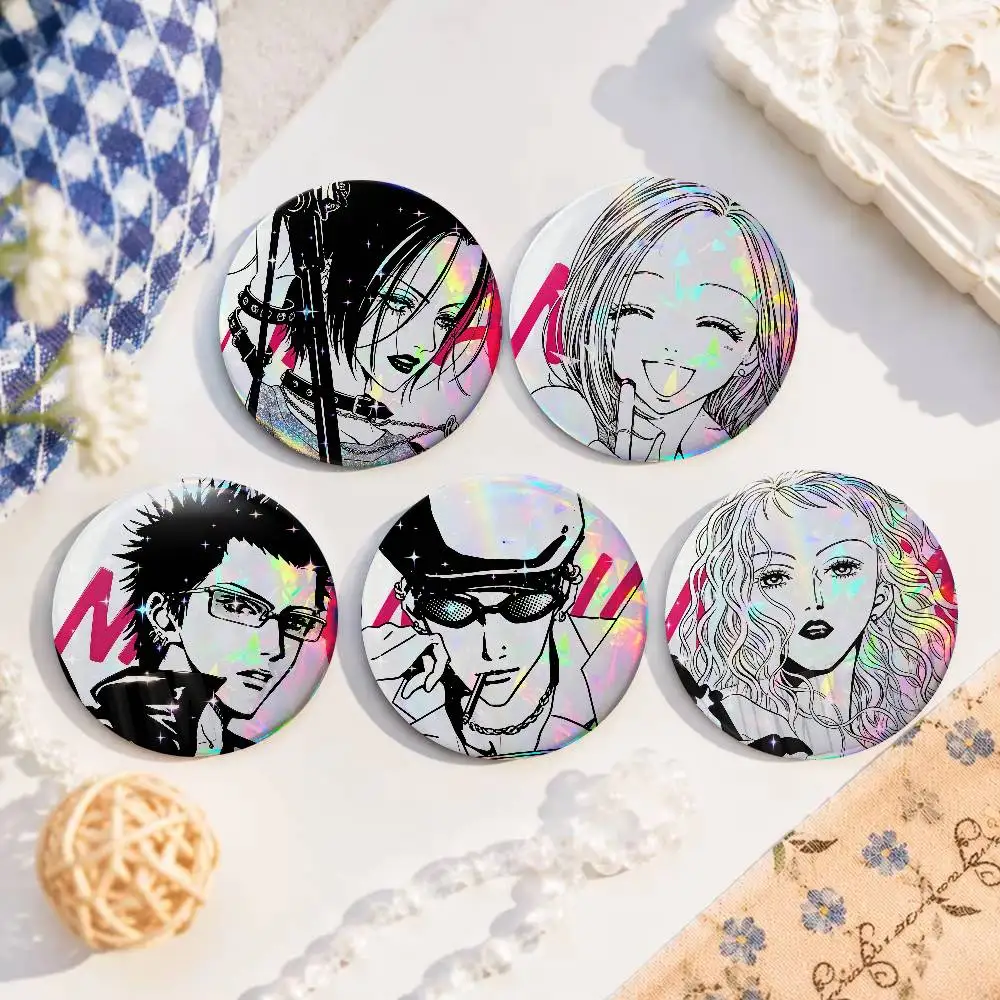 Anime Peripheral Nana Osaki Rock Button Brooch Cute Cosplay Badge DIY Clothing Bag Hat Decor Accessories Jewelry Pins Xmas Gifts