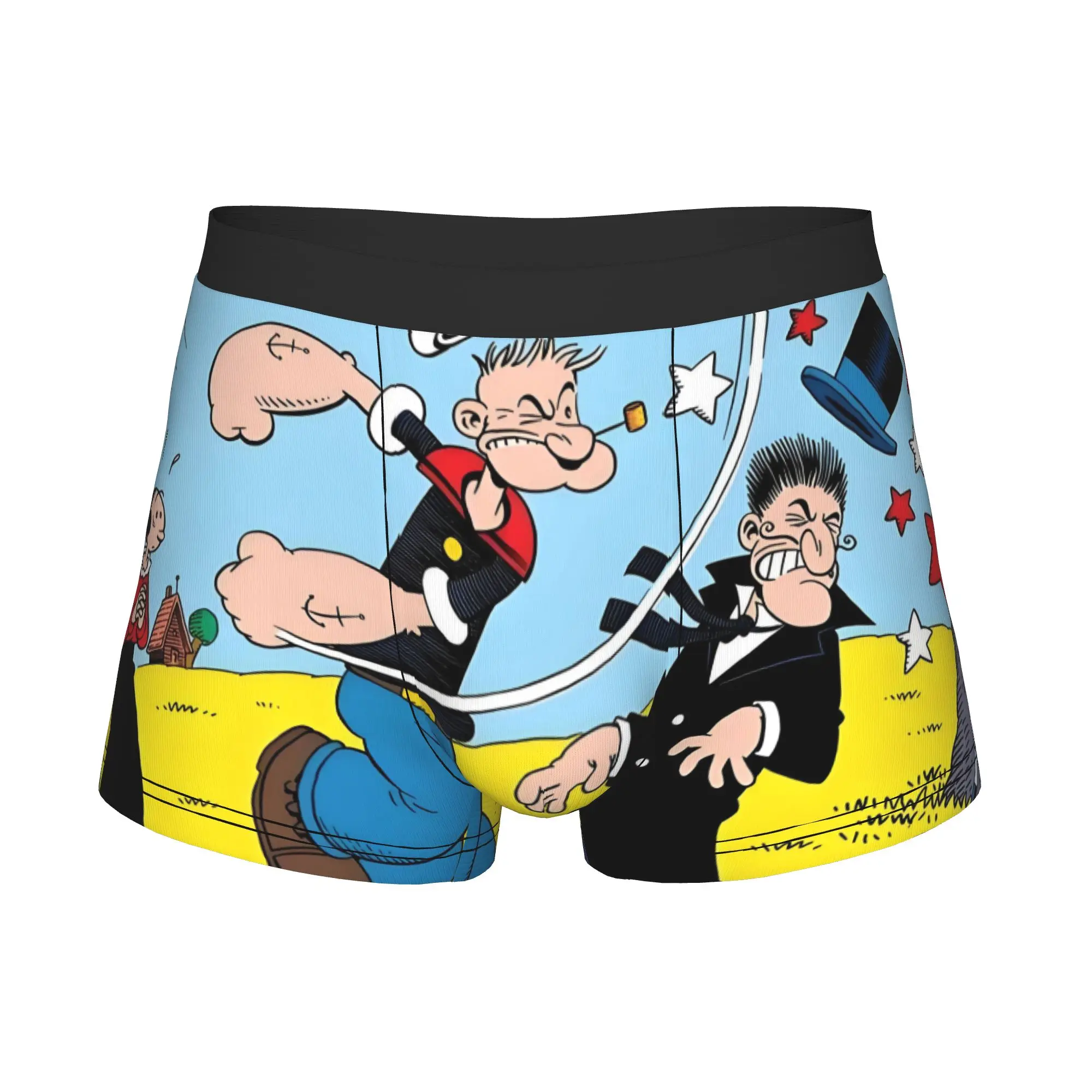 P-Pop E-Eye The S-Sailor Comic  Boxers Shorts Men's Punch Fight  Briefs Underwear Funny Underpants