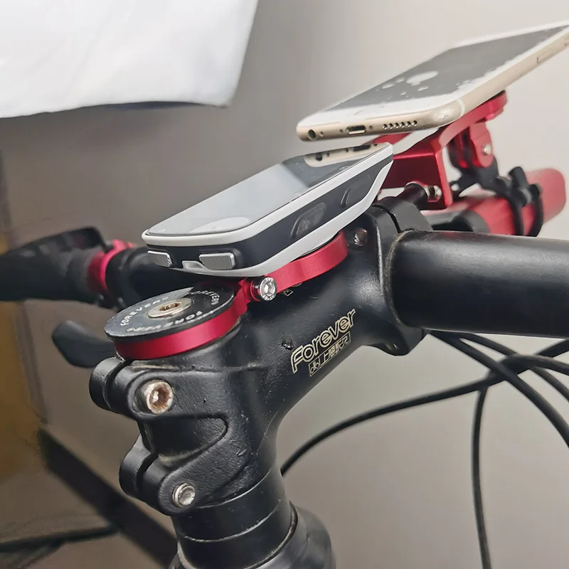 دراجة GPS قوس الكمبيوتر جبل حامل CNC ل Wahoo Garmin Bryton Cateye IGPSPORT نظام تحديد المواقع الكمبيوتر دراجة قوس ملصق الهاتف