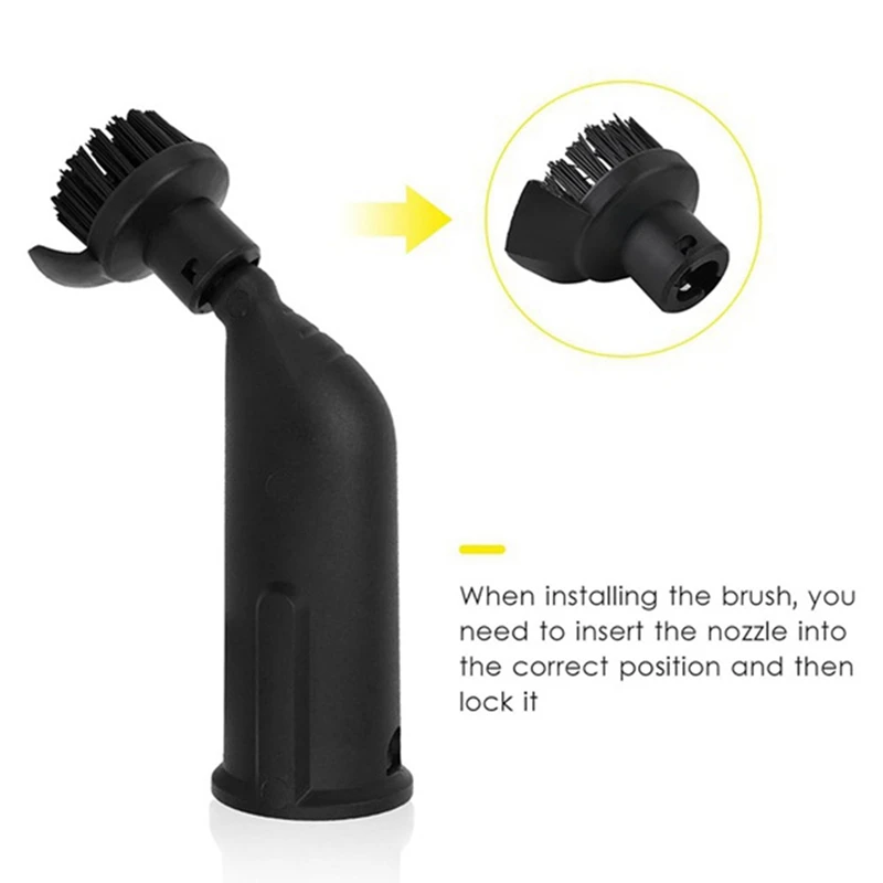 A44F-For Karcher SC1 SC2 SC3 SC4 Steam Cleaner Part Replacement Nozzle Brush Stubborn Stain Remove Nylon Brush Nozzle Set