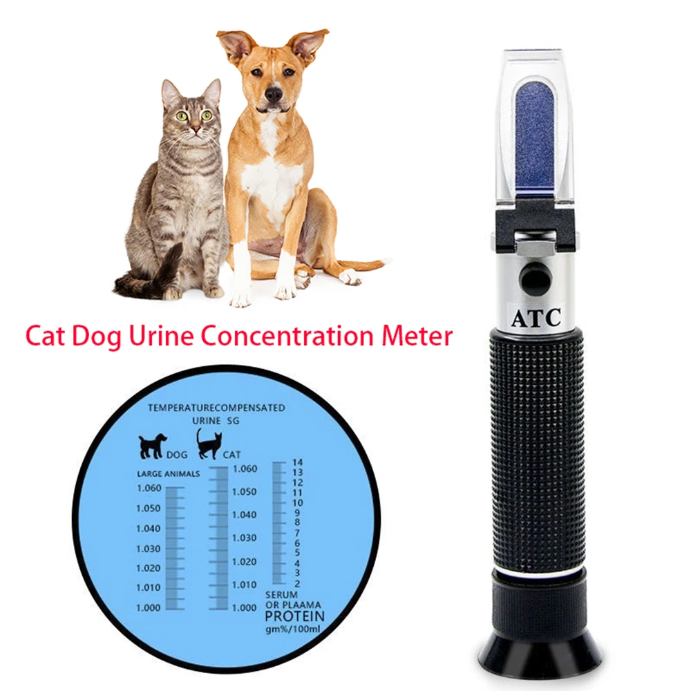 

Handheld Refractometer Cat Dog Urine Density Meter Serum Protein Concentration Meter Refractometer Pet Care Room