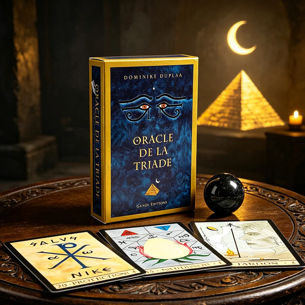 Oracle De La Triade French Version Oracle Cards Ancient Egyptian Mystic Divination Deck Spiritual Fortune-Telling Cards Game