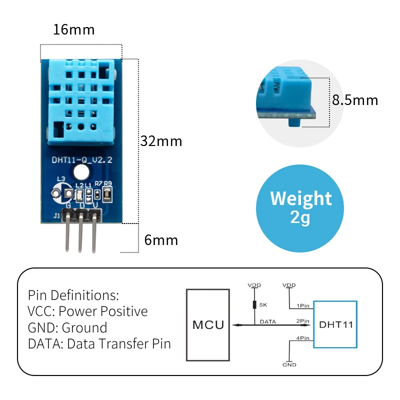 1-10pcs/Smart 3pin KY-015 DHT-11 DHT11 Digital Temperature And Relative Humidity Sensor Module + PCB For Arduino DIY Starter Kit