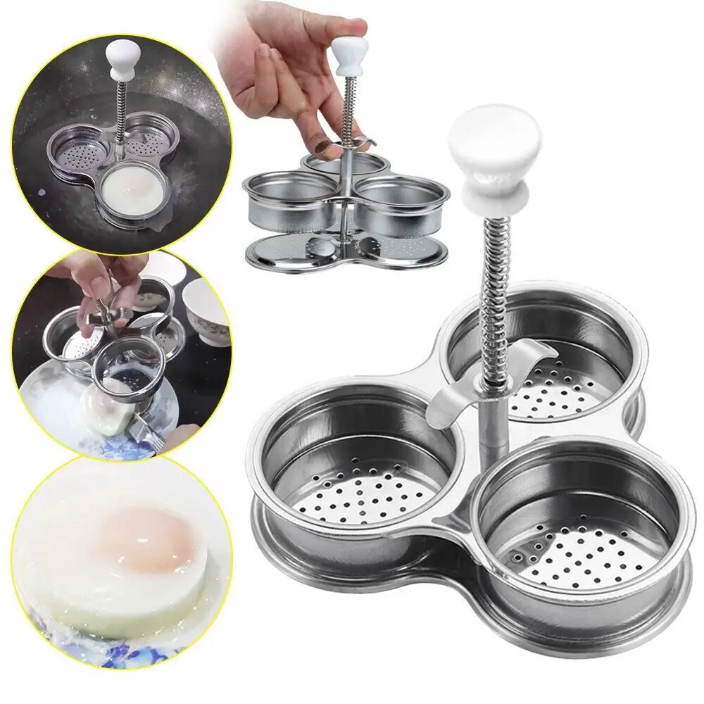 Omelette Pancake Maker Stainless Steel Egg Poacher Nonstick Food Gadget Egg Shaper Stainless Steel Baking Egg Cooker