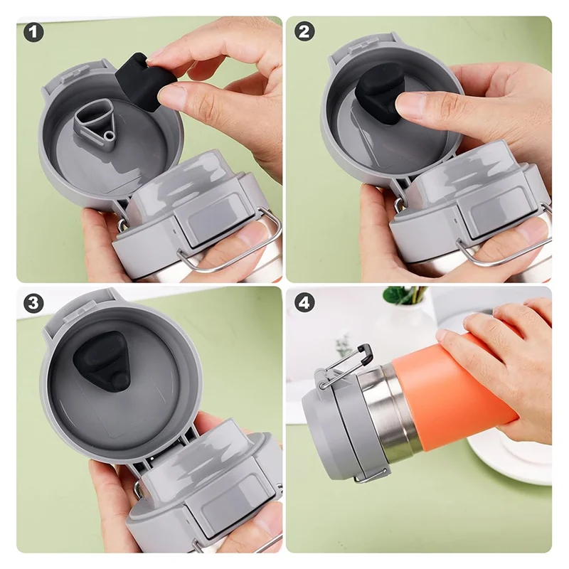 ABJO-4Pcs سدادة بديلة لـ Stanley Quick FILP GO 24 Oz 36 Oz، سدادة سيليكون مقاومة للتسرب