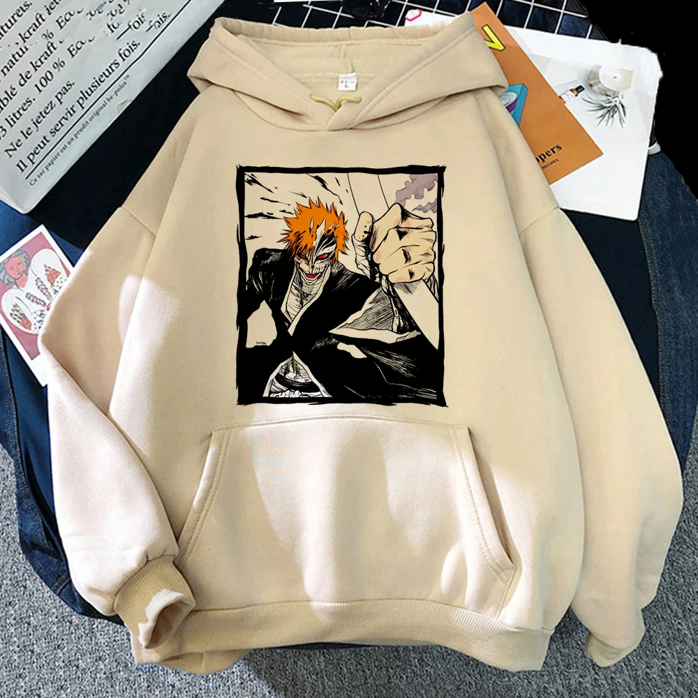 Kurosaki Ichigo Graphic Sweatshirts Men Zaraki Kenpachi Anime Sweatshirt Y2k Fashion Cartoon Men\'s Hoodies Streetwear Kawaii