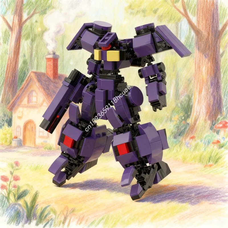 

297pcs MOC Mecha Robot Steel Purple Model Building Blocks Construction Toys DIY Creative Idea Christmas Gifts Education Kids