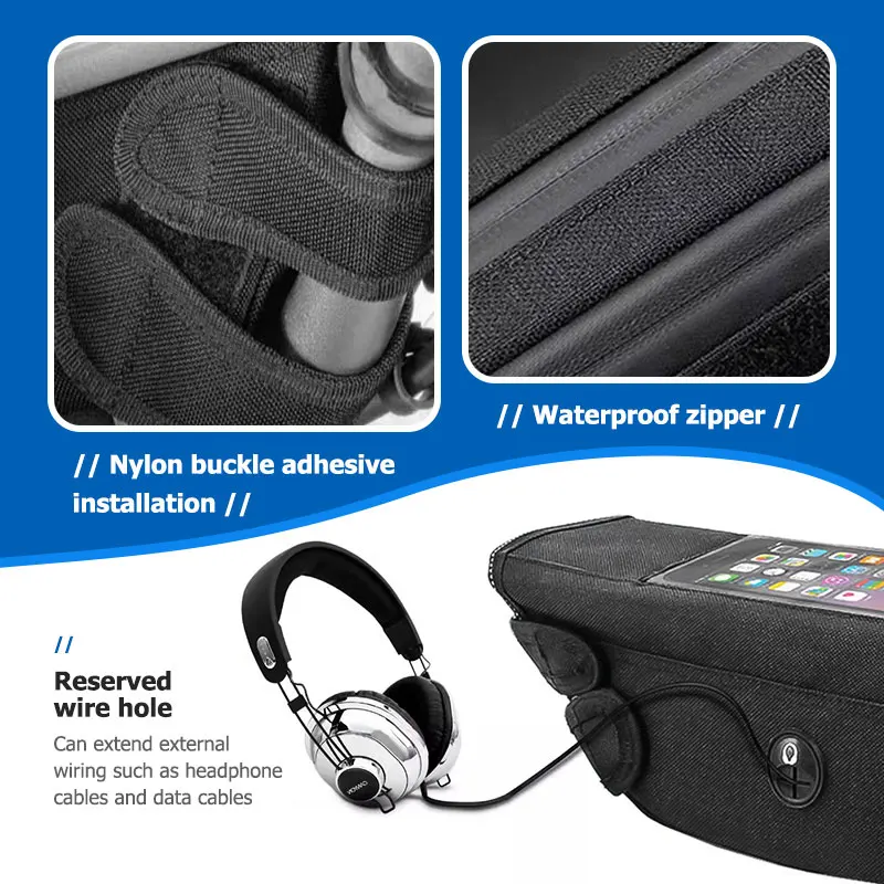 Motorcycle Waterproof Fuel Tank Phone Bag Navigation Backpack For Recaro view 4