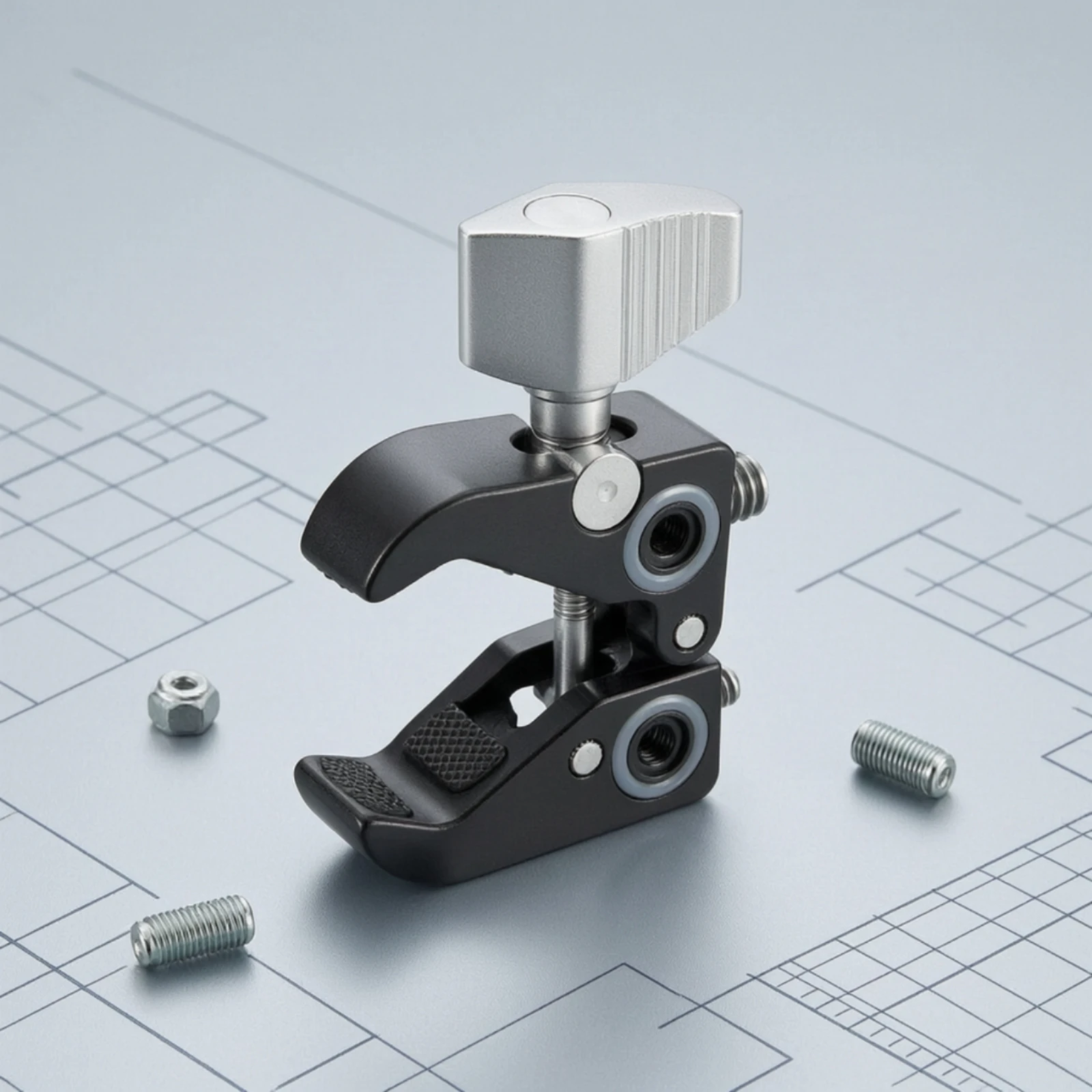 C-Clamp with Ball Head 360-Degree Rotating Versatile Arm Bracket Clamp Mount with Thread Adapters Multi-Functional Adjustable view 6