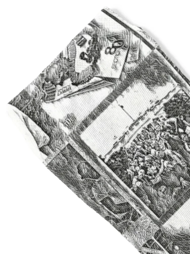 Kendrick Lamar Album Covers Sketch Art Socks Rugby Running heated men cotton high quality Women's Socks Men's