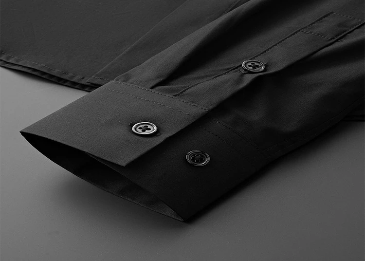High Quality Polka Dot Spliced Men's Shirt Long Sleeve Slim Fit Cotton Shirts Casual Business Formal Dress Shirts Men Clothing