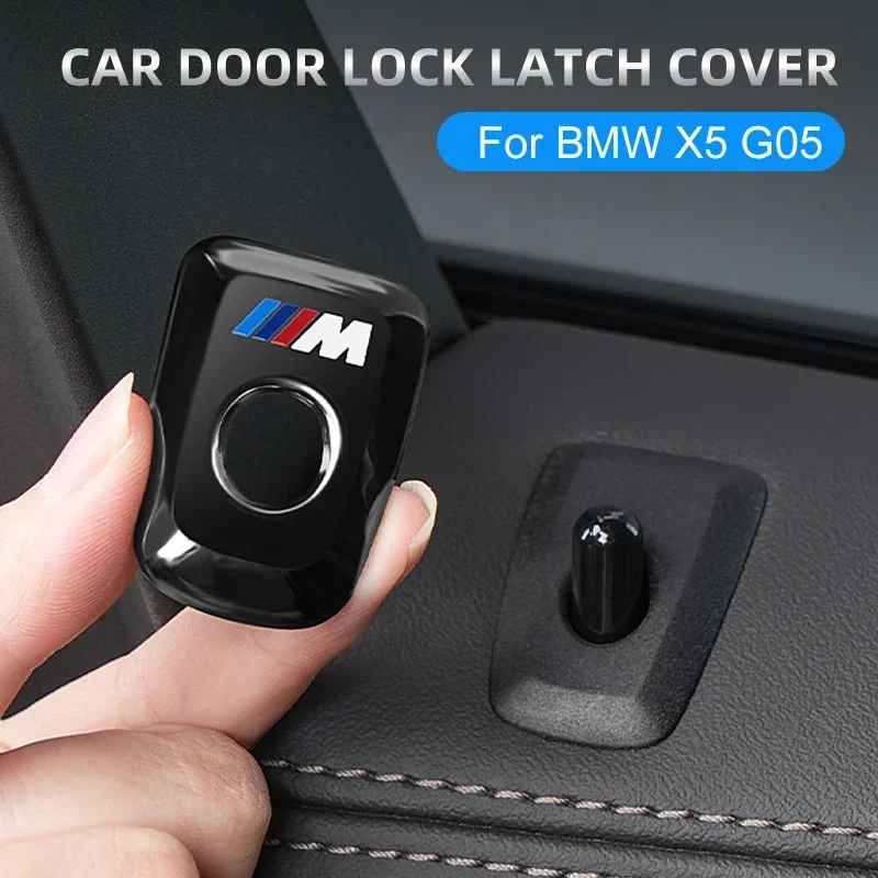 

4 шт. наклейки на дверные замки автомобиля для BMW X5 G05 2019 2020 2021 2022 2023 2024 2025 ручки дверного замка крышка аксессуары для интерьера