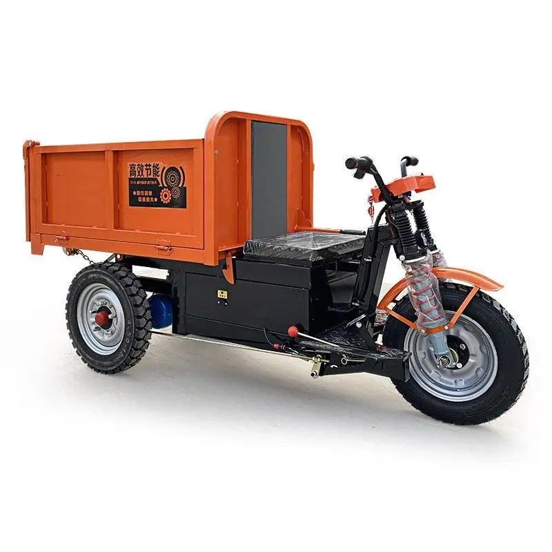 

Agricultural electric tricycle hand unloading project construction site load dump bucket ash bucket truck
