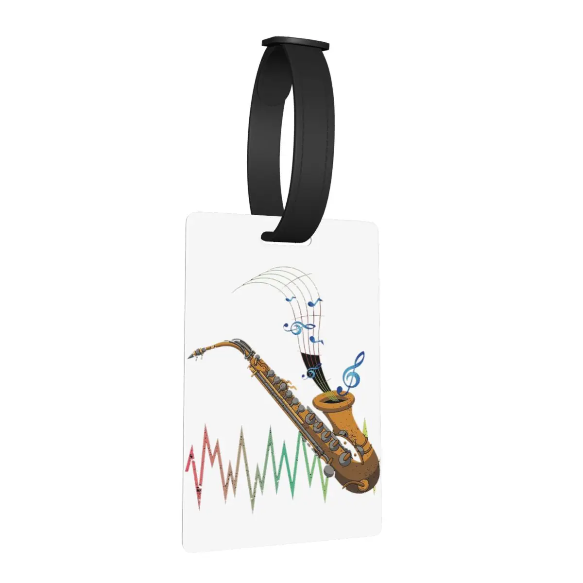 

Saxophone Player - Music Art Girls Y2k Graphic Luggage Tags Suitcase Portable Baggage Boarding Tag Label Holder ID Name Address