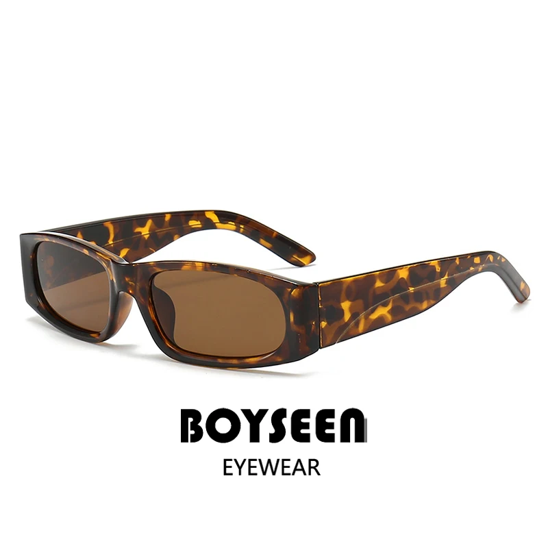 

BOYSEEN новые ретро солнцезащитные очки в маленькой оправе с леопардовым узором для мужчин и женщин, современные солнцезащитные очки, модные крутые красивые солнцезащитные очки