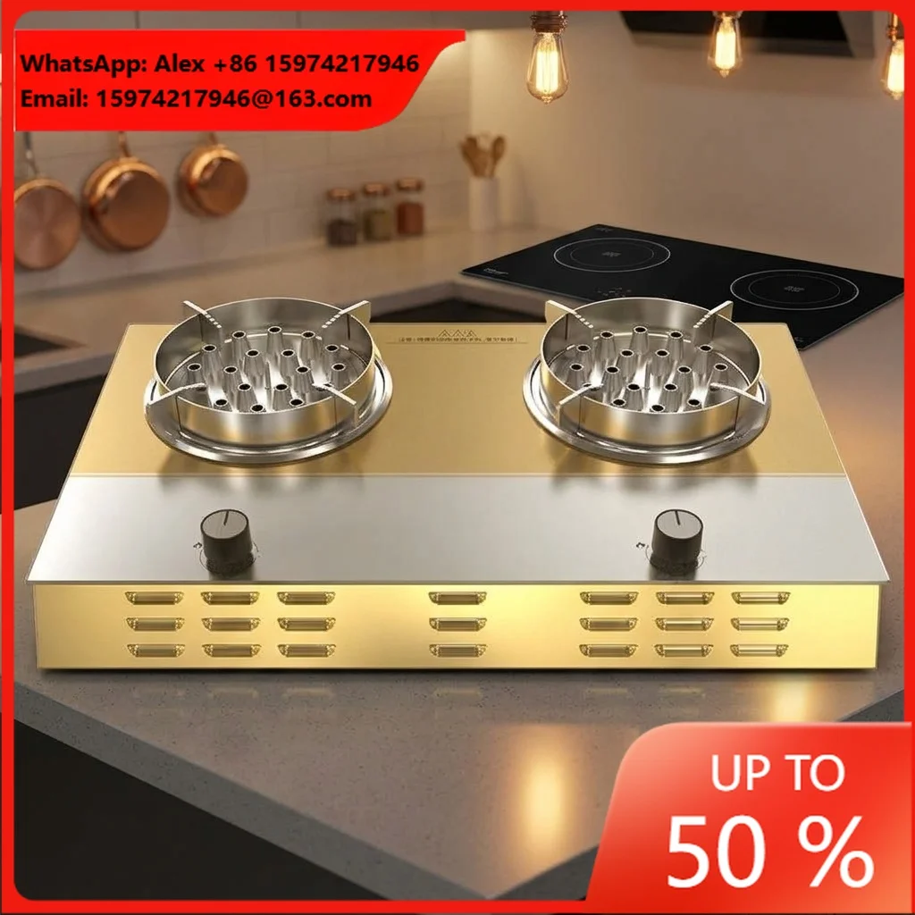 3000W Double Burner Electric Cook Plasma Flame Stove Knob Control New Energy Household Countertop Cooker