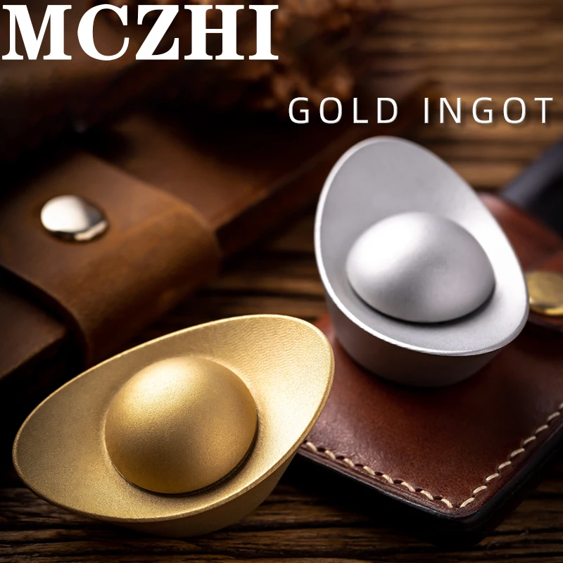 

MCZHI Ingot Fidget Spinner EDC Desktop Ornament Adult Decompression Toy Fidget Hand Spinner Metal Autismo Finger Spinner Gyro