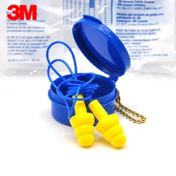 3M 340-4002 Christmas Tree with Wire Earplugs Water-Proof Washable Silicone Earplugs for Industrial Noise Reduction Protect Ear