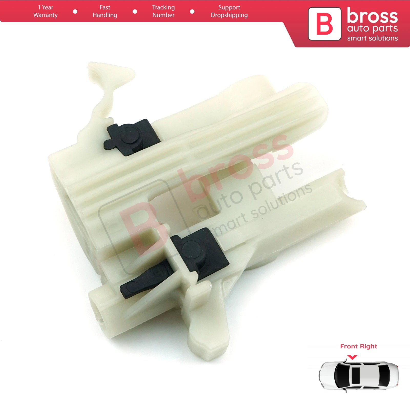 Bross Auto Parts BWR5236 Window Regulator Repair Clips Front Right Door 68070266AD for Fiat 500 2007-On Ship From turkey