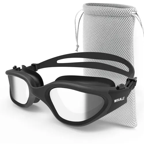 Gafas de natación polarizadas para adultos, lentes de protección UV antiniebla, impermeables, ajustables, de silicona, para adultos