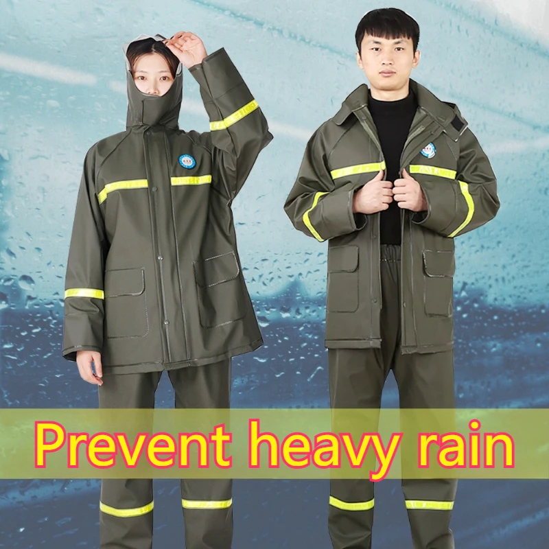 

Motorcycle Rain Suit Waterproof Full Body Men's Separate Raincoat and Trousers Vehicle Riding Rainwear Set Дождевик Мотоциклиста