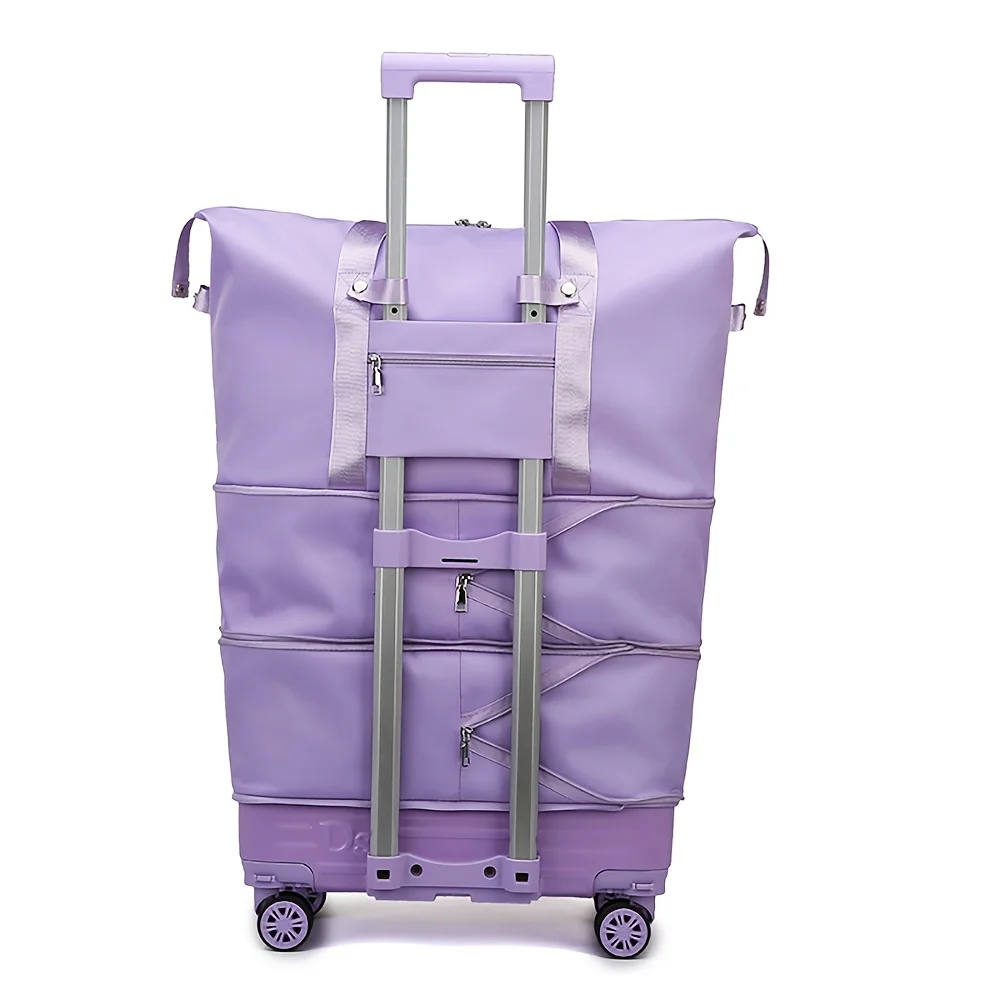 

A Tote Bag with Wheels and A Pull Handle, Suitable for Daily Outings, Short and Long Trips, Moving, and School.two Compartments